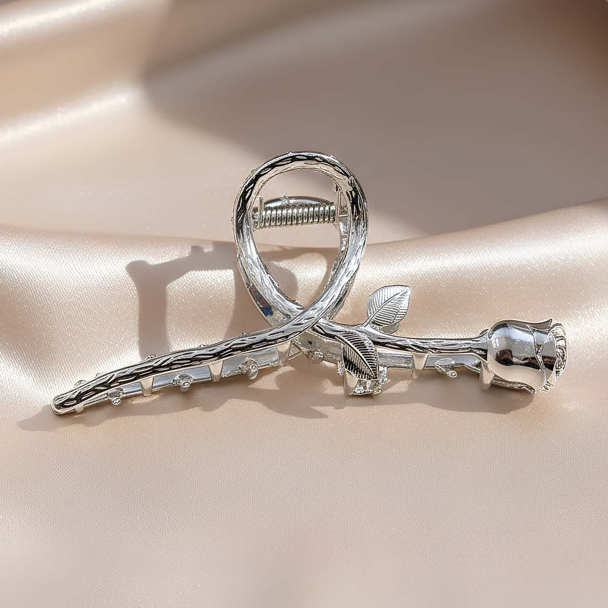 Pince Bijou Fleur Éternelle Argentée
