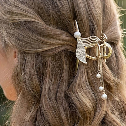 Pince Bijou Onde Dorée à Motif Queue de Sirène