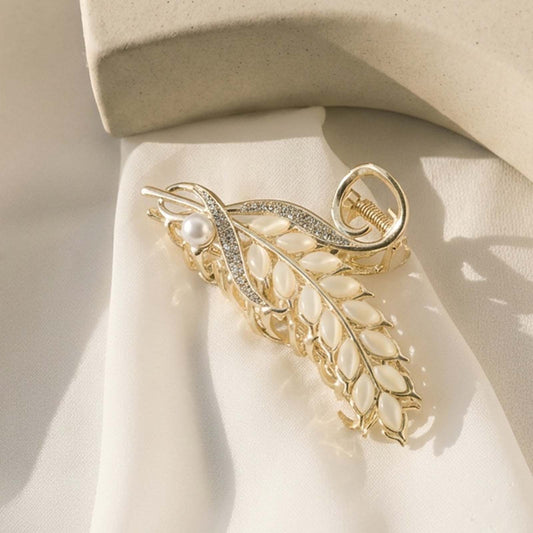 Pince Bijou Broche Décorative Germe de Blé Dorée