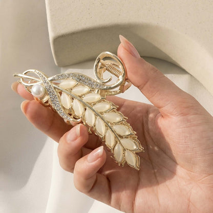 Pince Bijou Broche Décorative Germe de Blé Dorée