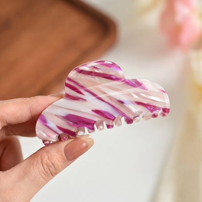 Pince Cheveux Candy Reflets Marbrés Rose Fuchsia