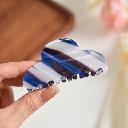 Pince Cheveux Candy Reflets Marbrés Bleu Marine