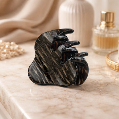 Mini Pince Cheveux Crocro Éclat de Nuage Obsidienne Noir