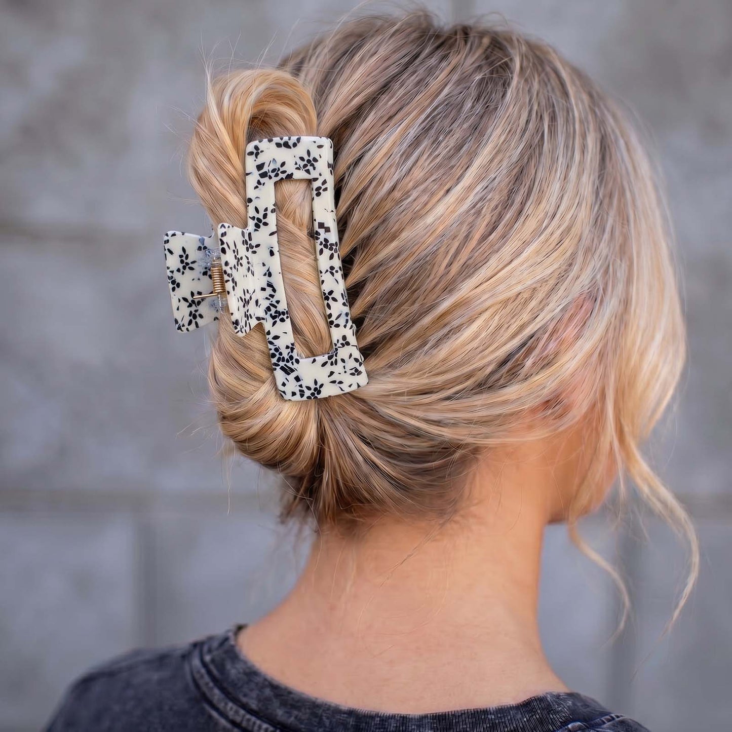 Pince Cheveux Pixels Floraux