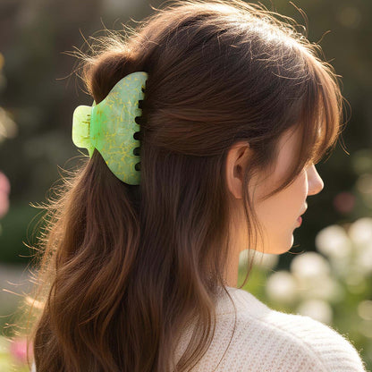 Pince Cheveux Cumulus Effet Marbré Vert Clair