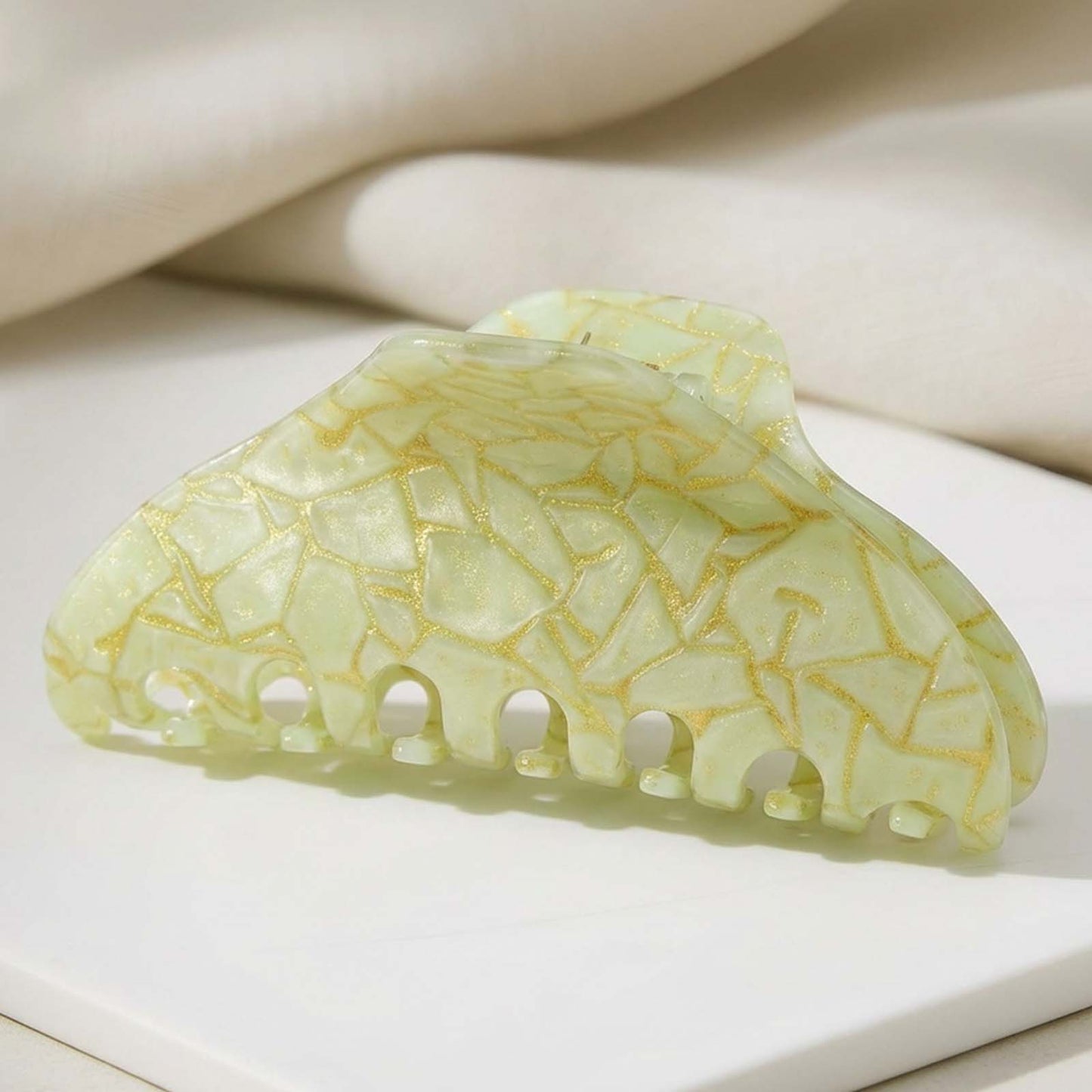 Pince Cheveux Cumulus Effet Marbré Vert Matcha