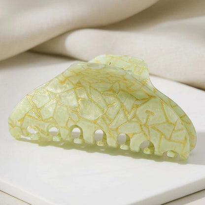 Pince Cheveux Cumulus Effet Marbré Vert Matcha