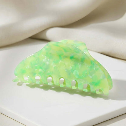 Pince Cheveux Cumulus Effet Marbré Vert Citron