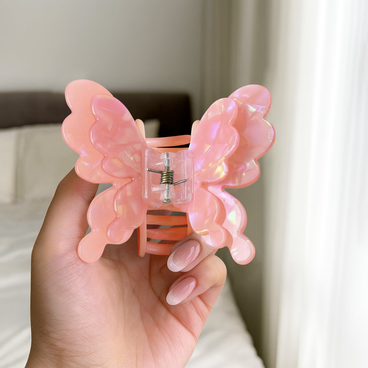 Pince Cheveux Papillon Lilac Haze Rose