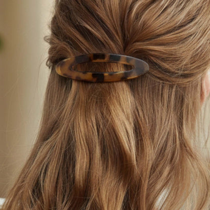 Pince Clip Ovale Allure Parisienne Écaille Ambre