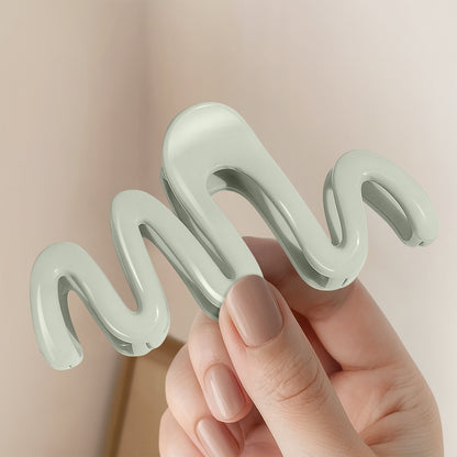 Pince Cheveux Zigzag Twist Vertigo Beige Crème