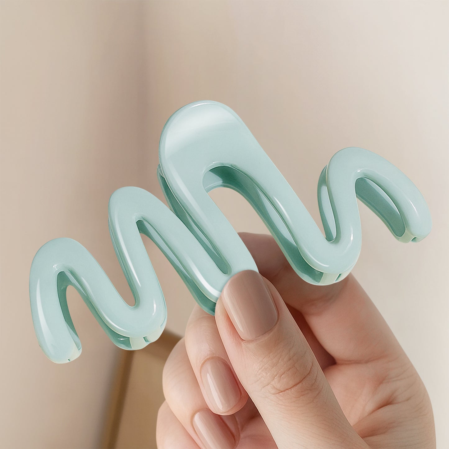 Pince Cheveux Zigzag Twist Vertigo Bleu Turquoise