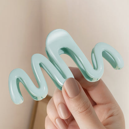 Pince Cheveux Zigzag Twist Vertigo Bleu Turquoise