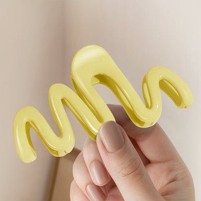 Pince Cheveux Zigzag Twist Vertigo Jaune Soleil