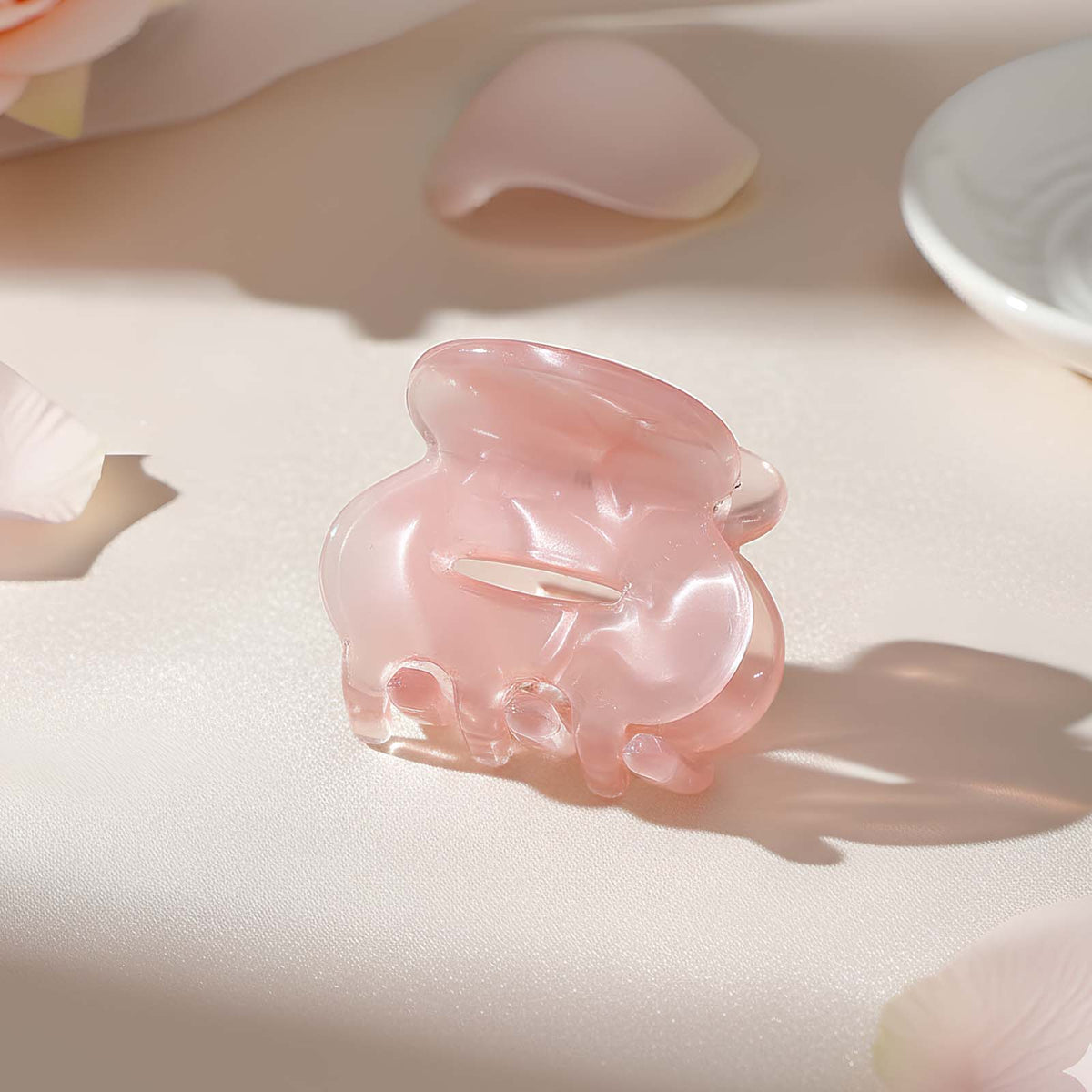 Mini Pince Cheveux Crocro Pastel Doux Rose Bonbon