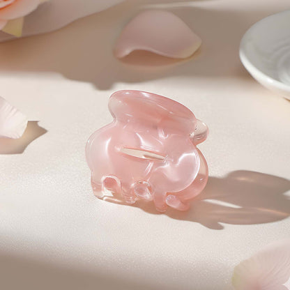 Mini Pince Cheveux Crocro Pastel Doux Rose Bonbon