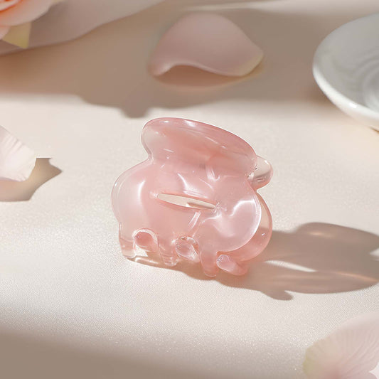 Mini Pince Cheveux Crocro Pastel Doux Rose Bonbon
