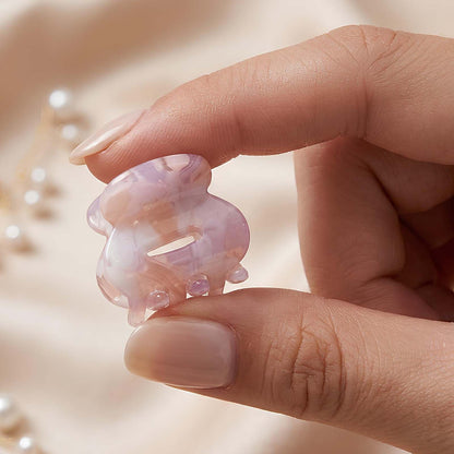 Mini Pince Cheveux Crocro Pastel Doux Violet Clair