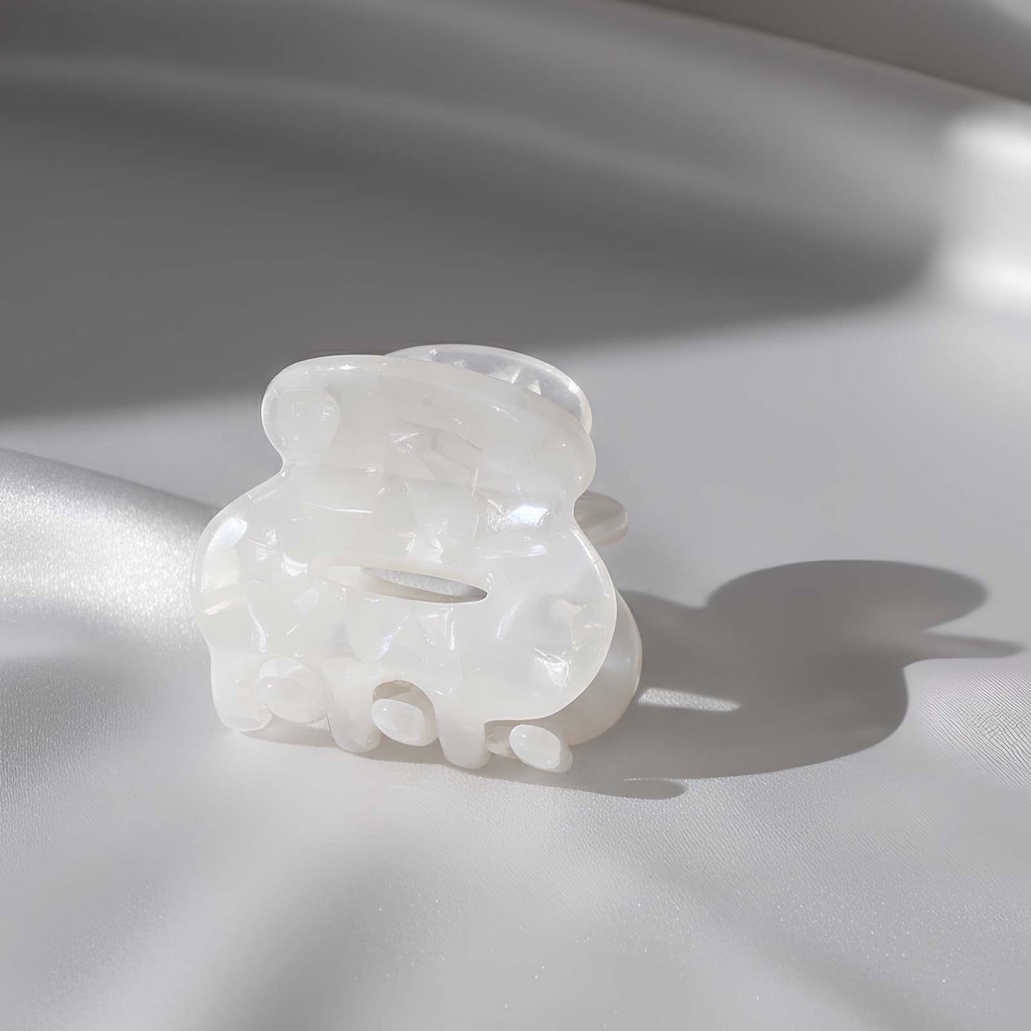 Mini Pince Cheveux Crocro Pastel Doux Blanc