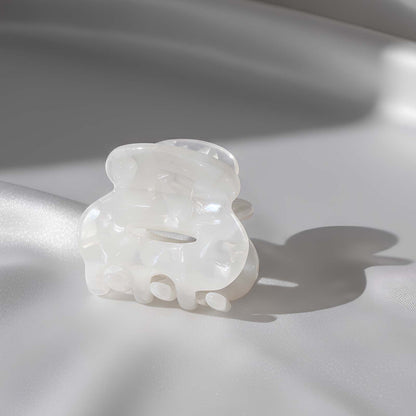 Mini Pince Cheveux Crocro Pastel Doux Blanc