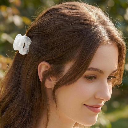 Mini Pince Cheveux Crocro Pastel Doux Blanc