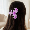 Pince Cheveux Perle de Plumeria Rose Lilas
