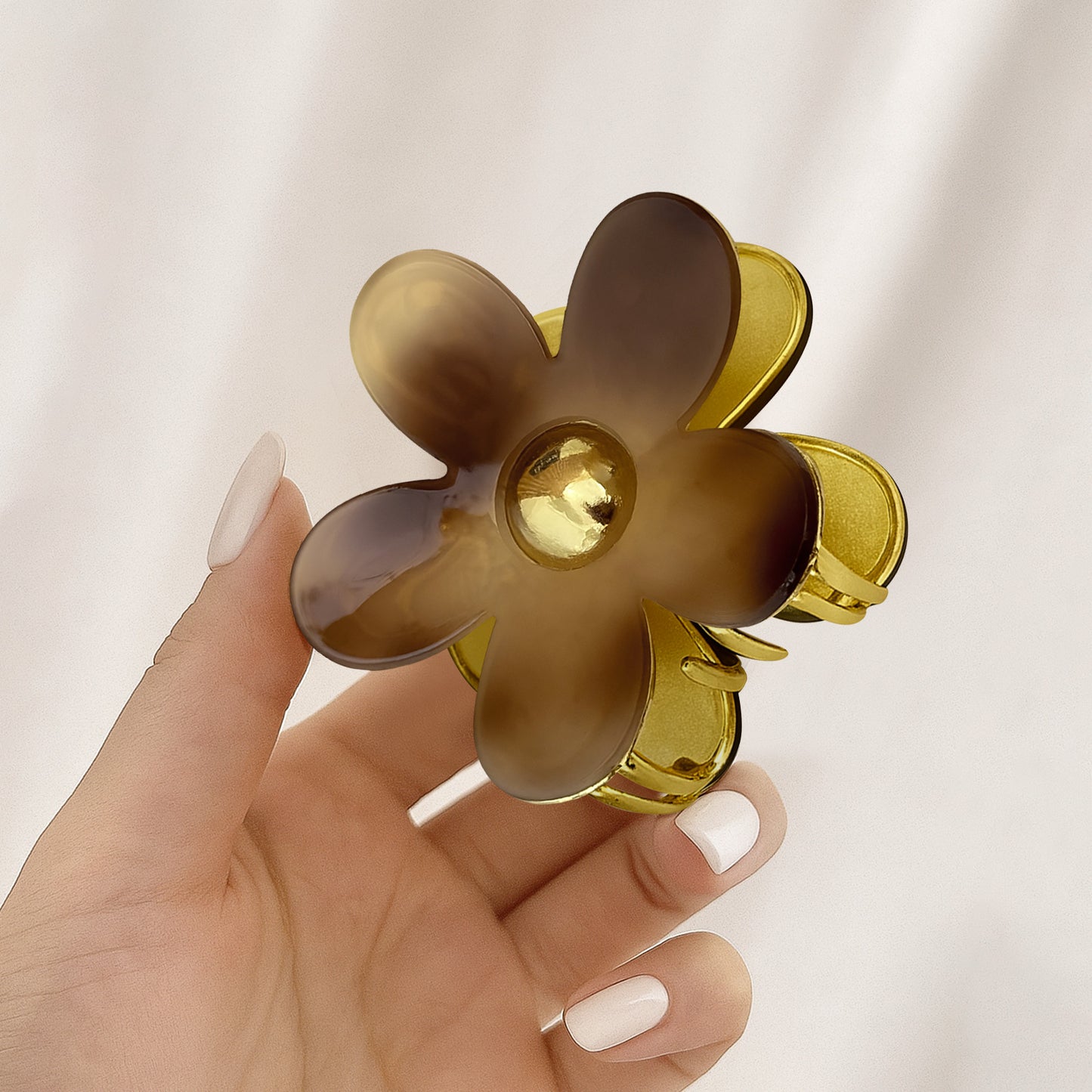 Pince Cheveux Smoky Blossom Café