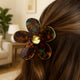 Pince Cheveux Smoky Blossom Ambre Marbré