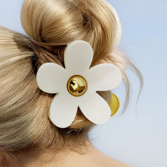Pince Cheveux Smoky Blossom Blanc Crème