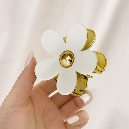 Pince Cheveux Smoky Blossom Blanc Crème