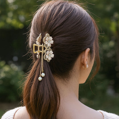 Pince Bijou Pearl Charm Blanc