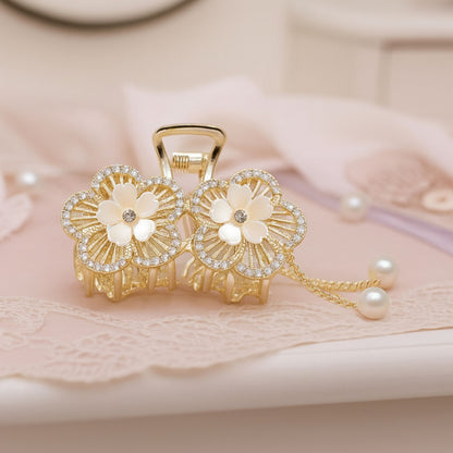 Pince Bijou Pearl Charm Blanc