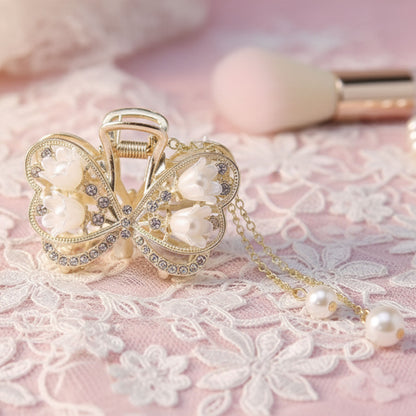 Pince Bijou Lily Wings Blanc