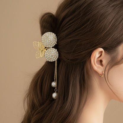 Pince Bijou Crystal Bloom Blanc