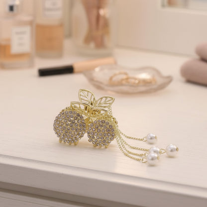 Pince Bijou Crystal Bloom Blanc