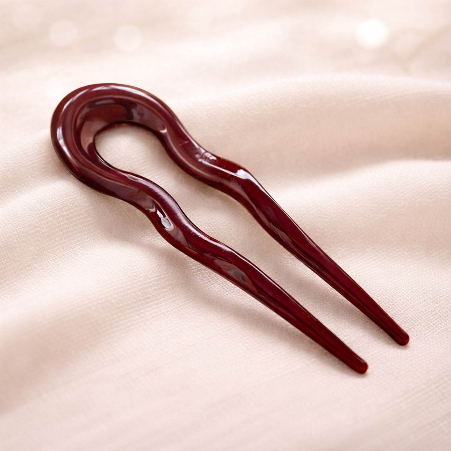 Épingle à Chignon Française Ondulée Passion Rubis