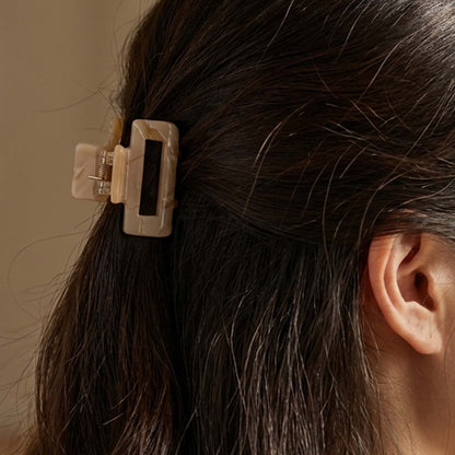 Mini Pince Cheveux Crocro Vintage Effet Glossy Caramel