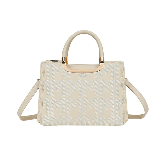 Sac à Main Imprimé Monogramme Le Reflet Beige