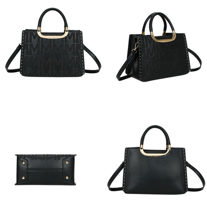 Sac à Main Imprimé Monogramme Le Reflet Noir