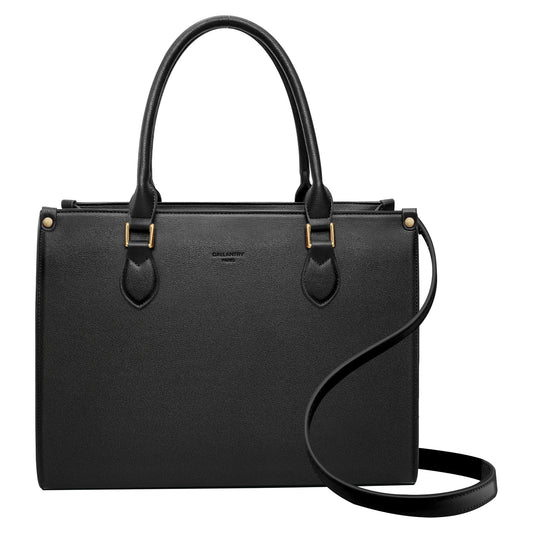 Sac Tote Élégant en Similicuir Liégé Louisianna Noir