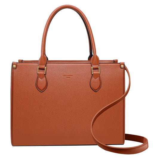 Sac Tote Élégant en Similicuir Liégé Louisianna Marron