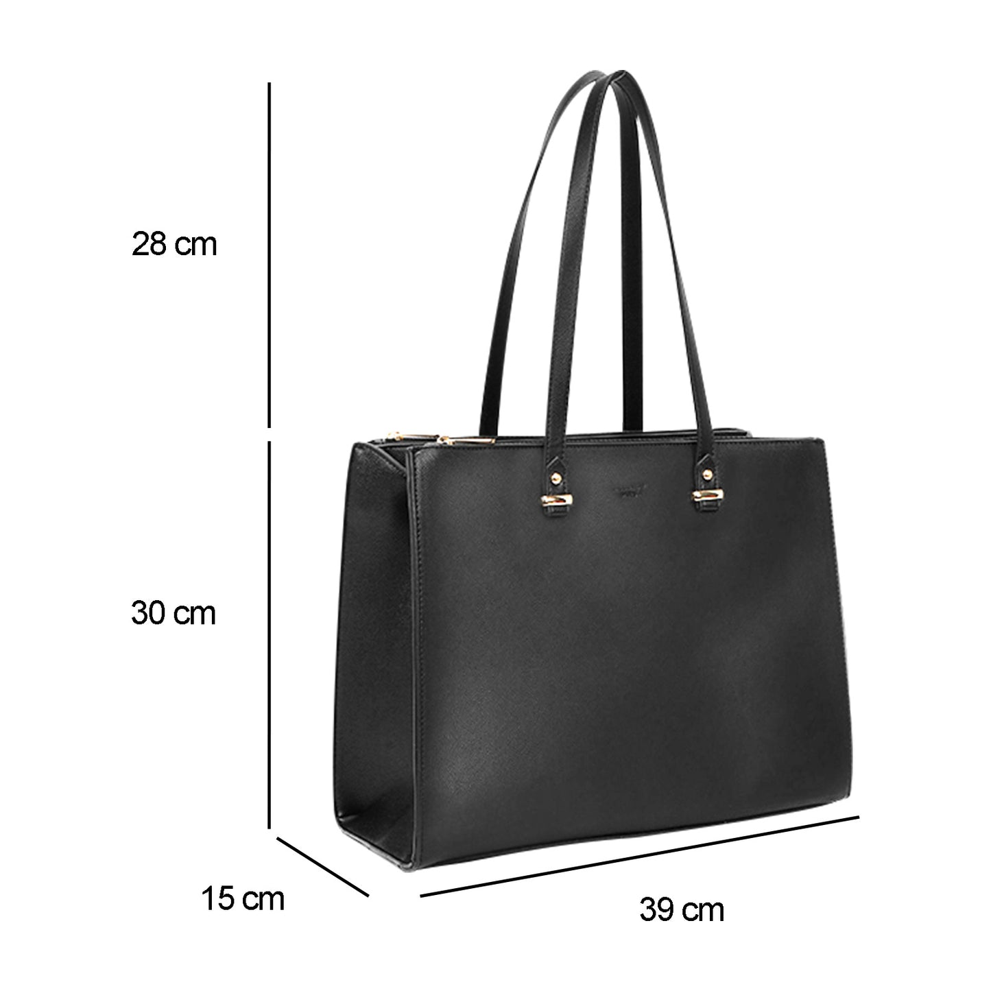 Sac Cabas Porté Épaule en Similicuir Le Classique Noir