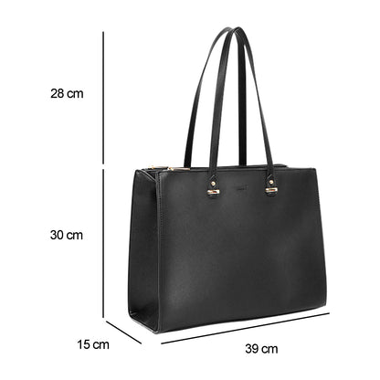 Sac Cabas Porté Épaule en Similicuir Le Classique Noir