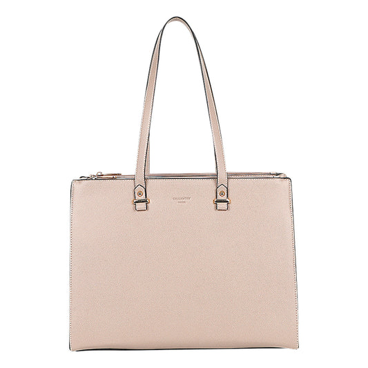Sac Cabas Porté Épaule en Similicuir Le Classique Taupe