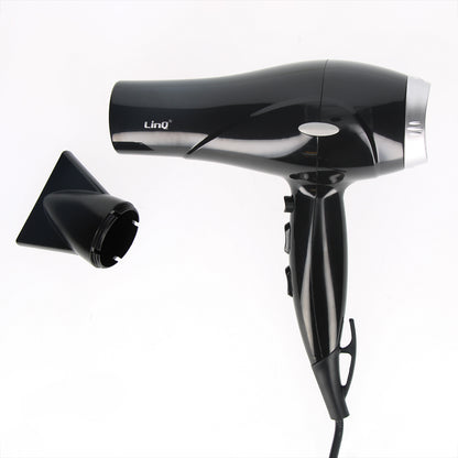 Sèche-cheveux Professionnel LinQ Noir Argent avec Embout Amovible