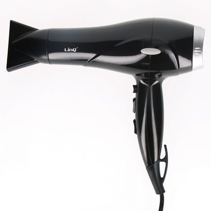 Sèche-cheveux Professionnel LinQ Noir Argent avec Embout Amovible