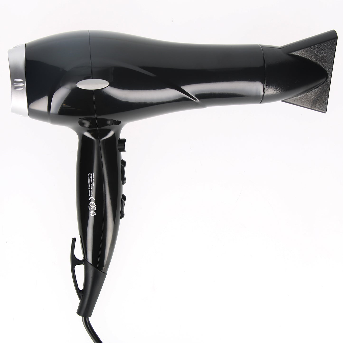 Sèche-cheveux Professionnel LinQ Noir Argent avec Embout Amovible
