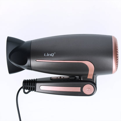 Sèche-cheveux de Voyage LinQ avec Protection Surchauffe Rose Gold