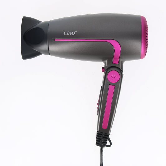 Sèche-cheveux de Voyage LinQ Fuchsia avec Protection Surchauffe