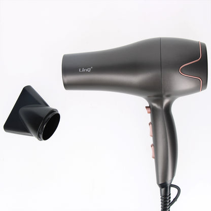 Sèche-cheveux Professionnel LinQ Noir Carbone avec Embout Amovible